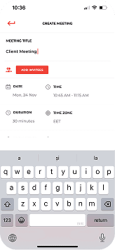 Melp mobile app screen