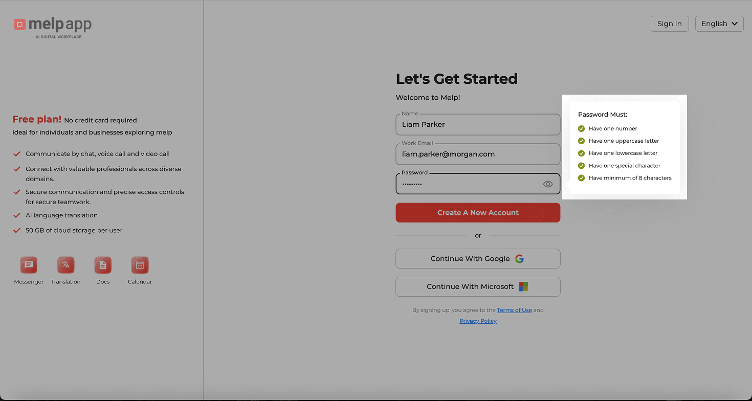 Choose your password