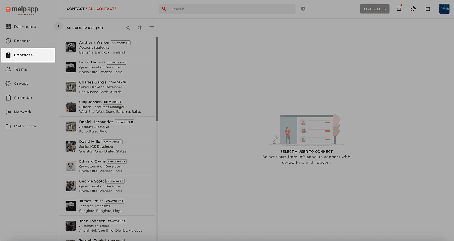 Head to contact module