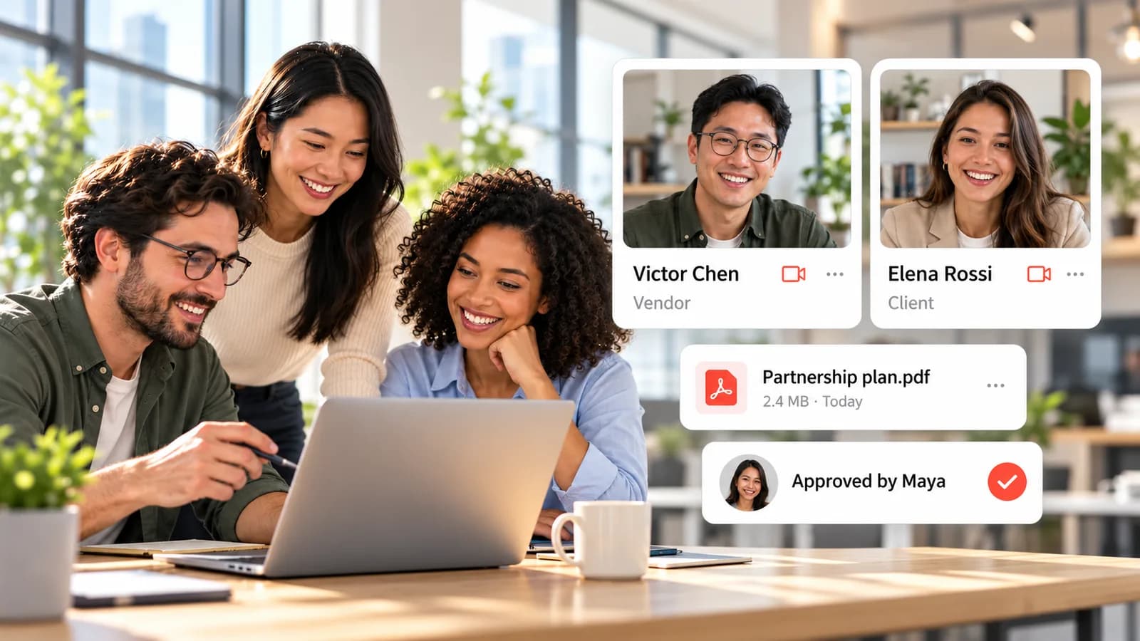 Collaborating with partner organizations in a shared Melp workspace
