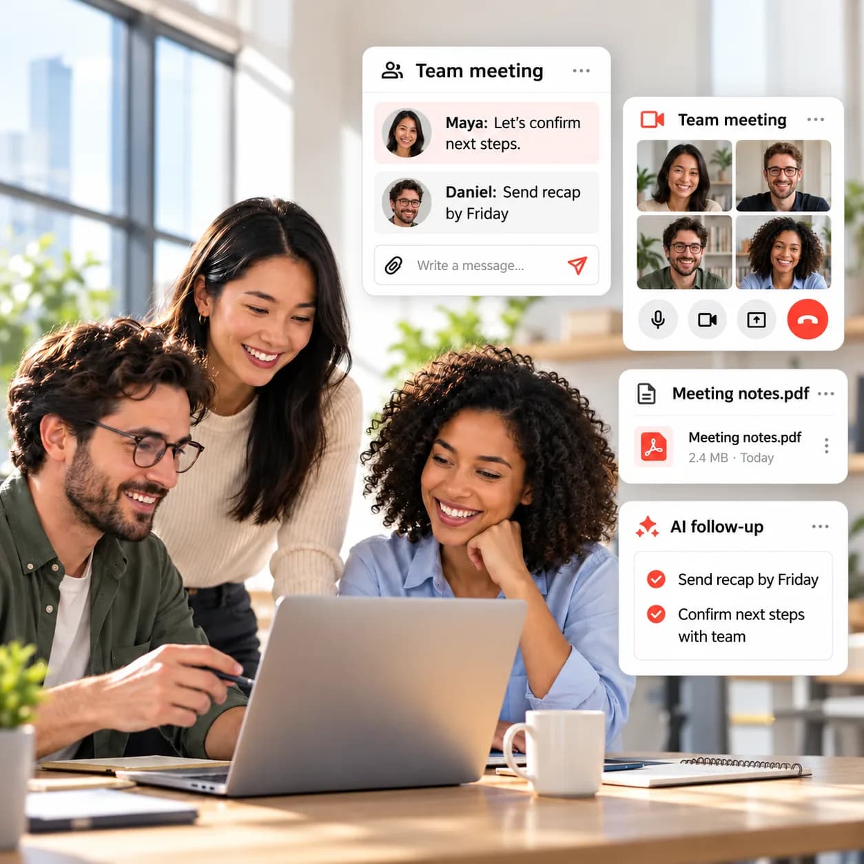 Video meeting in Melp, a Zoom alternative for business collaboration