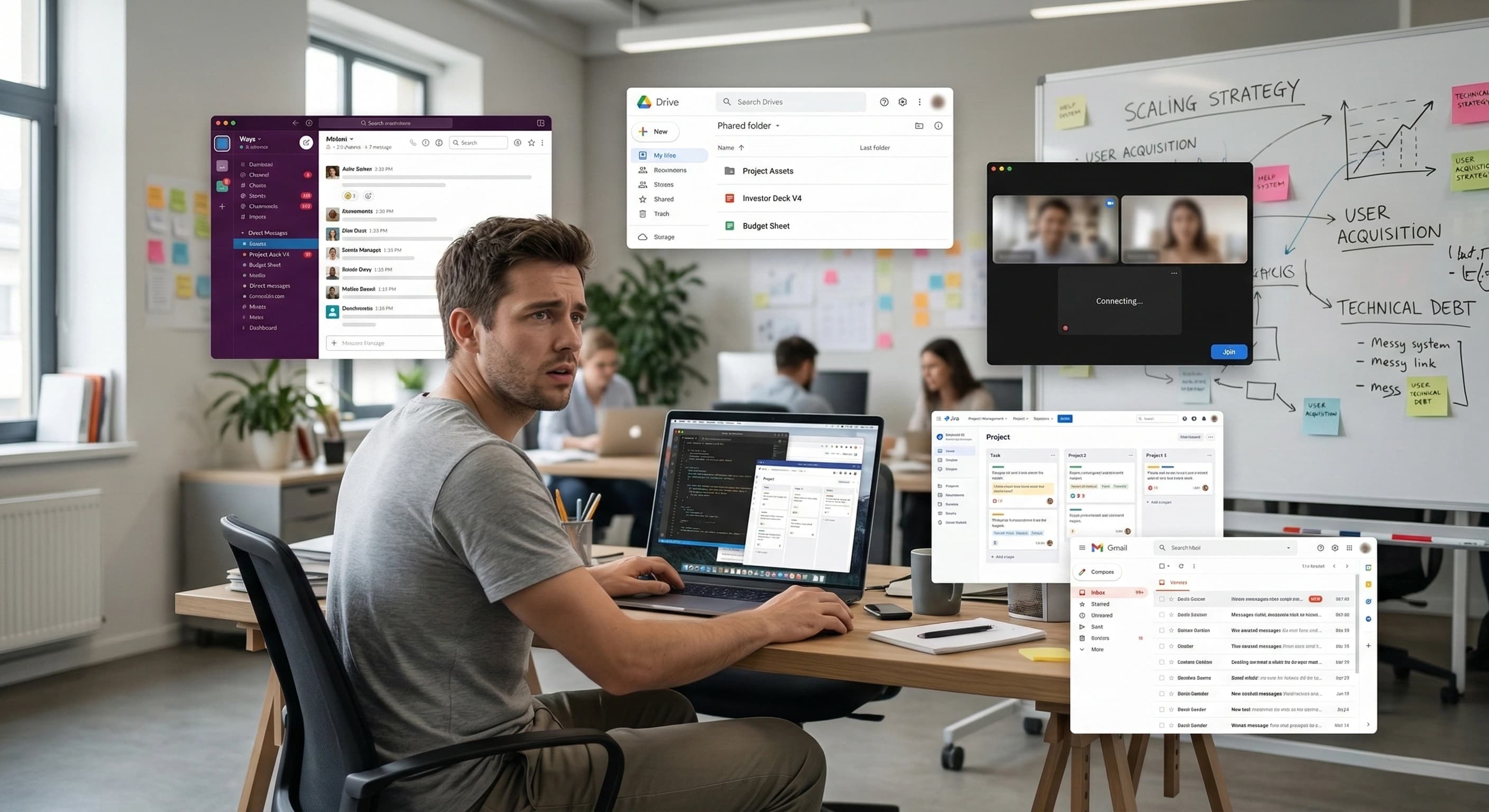 Disconnected tools and communication barriers slowing client work