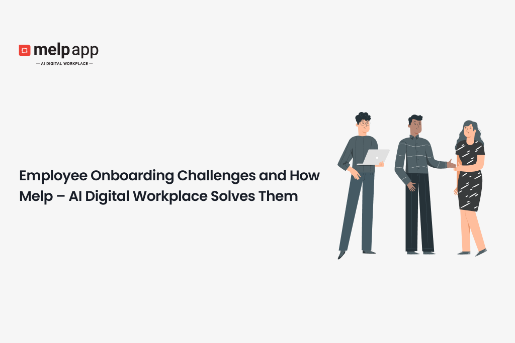 HR team improving employee onboarding with Melp AI digital workplace solutions